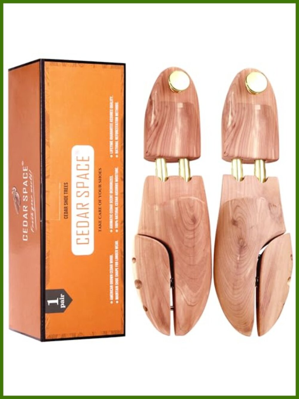 Cedar Wood Shoe Trees Men's Shoe Stretcher Shaper 2 Pairs